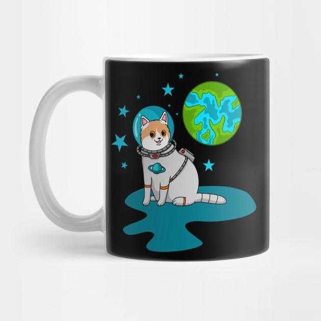 Space Cat T-Shirt - Cosmic Kitty Adventure by Urbanprint